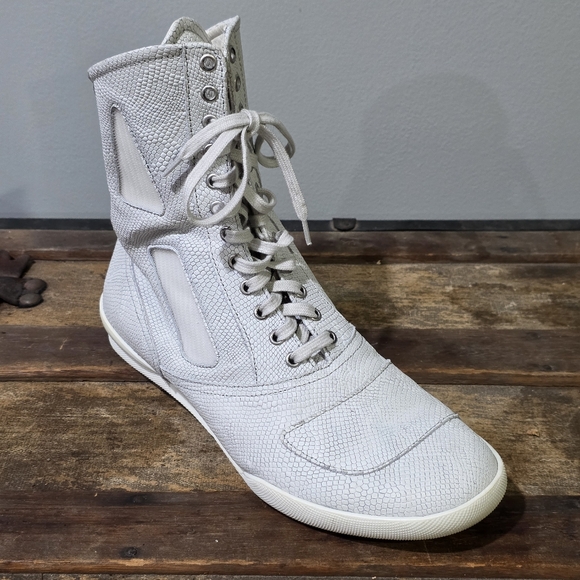 Creative Recreation Gizzo Camaleonte High-Top Leather Sneakers w/Velcro Strap 42 - Picture 2 of 12